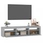 Preview: TV-Schrank mit LED-Leuchten Grau Sonoma 180x35x40 cm