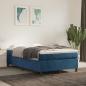 Preview: ARDEBO.de - Boxspringbett mit Matratze Dunkelblau 120x200 cm Samt