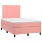 Preview: Boxspringbett mit Matratze Rosa 120x200 cm Samt