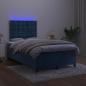 Preview: Boxspringbett mit Matratze & LED Dunkelblau 120x200 cm Samt