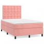 Preview: Boxspringbett mit Matratze Rosa 120x200 cm Samt