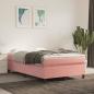 Preview: ARDEBO.de - Boxspringbett mit Matratze Rosa 120x200 cm Samt