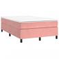 Preview: Boxspringbett mit Matratze Rosa 120x200 cm Samt