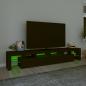 Preview: TV-Schrank mit LED-Leuchten Schwarz 230x36,5x40 cm