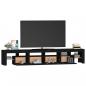 Preview: TV-Schrank mit LED-Leuchten Schwarz 230x36,5x40 cm