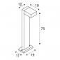 Preview: SLV QUADRASYL 75 Outdoor Standleuchte, eckig, 11W, GX53, anthrazit (232295)