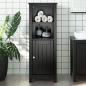 Preview: ARDEBO.de - Badschrank BERG Schwarz 40x34x110 cm Massivholz Kiefer