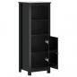 Preview: Badschrank BERG Schwarz 40x34x110 cm Massivholz Kiefer