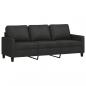 Preview: 3-Sitzer-Sofa Schwarz 180 cm Stoff