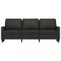 Preview: 3-Sitzer-Sofa Schwarz 180 cm Stoff