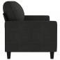 Preview: 3-Sitzer-Sofa Schwarz 180 cm Stoff