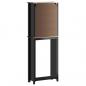 Preview: Toilettenschrank BERG Schwarz 60x27x164,5 cm Massivholz