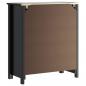 Preview: Badschrank BERG Schwarz 69,5x34x80 cm Massivholz Kiefer