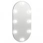 Preview: Spiegel mit LED-Leuchten 80x40 cm Glas Oval