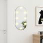 Preview: Spiegel mit LED-Leuchten 80x40 cm Glas Oval