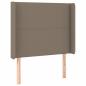 Preview: LED Kopfteil Taupe 83x16x118/128 cm Stoff