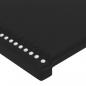 Preview: LED Kopfteil Schwarz 183x16x118/128 cm Kunstleder