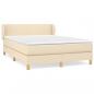 Preview: Boxspringbett mit Matratze Creme 140x190 cm Stoff