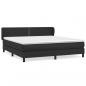 Preview: Boxspringbett mit Matratze Schwarz 180x200 cm Kunstleder