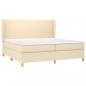 Preview: Boxspringbett mit Matratze Creme 200x200 cm Stoff