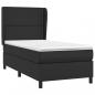 Preview: Boxspringbett mit Matratze Schwarz 90x190 cm Kunstleder