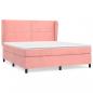 Preview: Boxspringbett mit Matratze Rosa 180x200 cm Samt