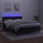 Preview: Boxspringbett mit Matratze & LED Schwarz 140x200 cm Samt