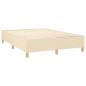 Preview: Boxspringbett mit Matratze & LED Creme 140x190 cm Stoff