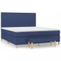 Preview: Boxspringbett mit Matratze Blau 160x200 cm Stoff