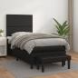 Preview: ARDEBO.de - Boxspringbett mit Matratze Schwarz 90x190 cm Kunstleder