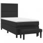 Preview: Boxspringbett mit Matratze Schwarz 90x190 cm Kunstleder