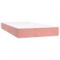 Preview: Boxspringbett mit Matratze Rosa 90x190 cm Samt