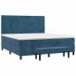 Preview: Boxspringbett mit Matratze Dunkelblau 180x200 cm Samt