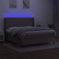 Preview: Boxspringbett mit Matratze & LED Taupe 160x200 cm Stoff