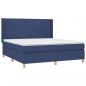 Preview: Boxspringbett mit Matratze Blau 160x200 cm Stoff