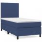 Preview: Boxspringbett mit Matratze Blau 80x200 cm Stoff