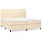 Preview: Boxspringbett mit Matratze Creme 200x200 cm Stoff