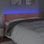 Preview: LED Kopfteil Rosa 183x16x78/88 cm Samt