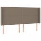 Preview: LED Kopfteil Taupe 163x16x118/128 cm Stoff