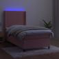 Preview: Boxspringbett mit Matratze & LED Rosa 80x200 cm Samt