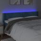 Preview: LED Kopfteil Dunkelblau 163x16x78/88 cm Samt