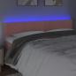 Preview: LED Kopfteil Rosa 180x5x78/88 cm Samt