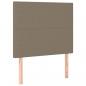 Preview: LED Kopfteil Taupe 80x5x118/128 cm Stoff