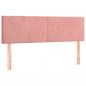 Preview: Kopfteile 2 Stk. Rosa 72x5x78/88 cm Samt