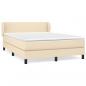 Preview: Boxspringbett mit Matratze Creme 140x200 cm Stoff