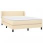 Preview: Boxspringbett mit Matratze Creme 140x200 cm Stoff