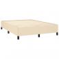 Preview: Boxspringbett mit Matratze Creme 140x190 cm Stoff