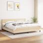 Preview: ARDEBO.de - Boxspringbett mit Matratze Creme 200x200 cm Stoff