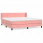 Preview: Boxspringbett mit Matratze Rosa 160x200 cm Samt