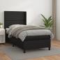 Preview: ARDEBO.de - Boxspringbett mit Matratze Schwarz 90x200 cm Kunstleder